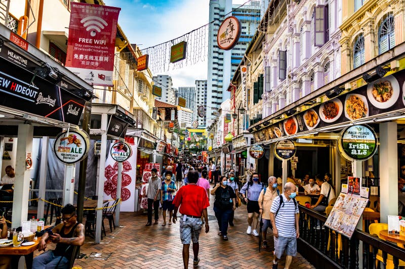 Chinatown Street Market, Singapore Editorial Stock Image - Image of