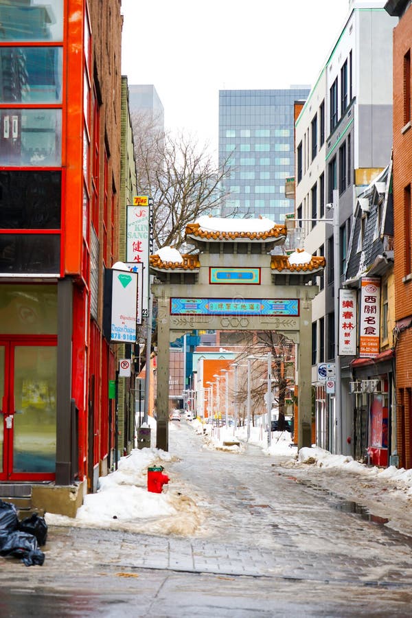 Chinatown street (Montreal) stock photos