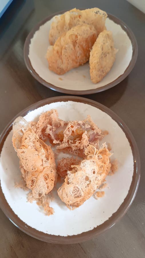 Chinees dessert, Gebakken taro-bloem royalty-vrije stock foto