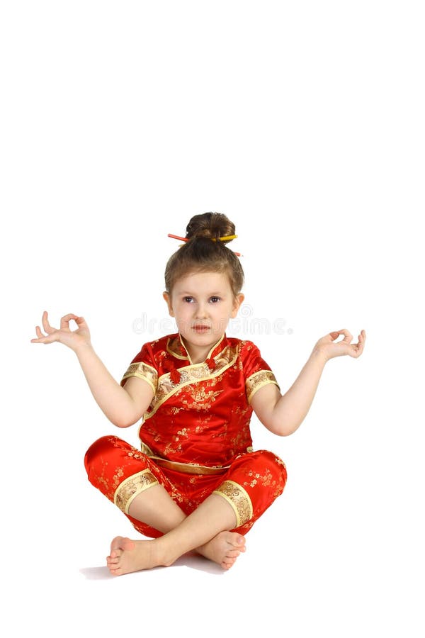 Chinees nationaal kostuum royalty-vrije stock afbeelding Chinees nationaal kostuum royalty-vrije stock afbeelding