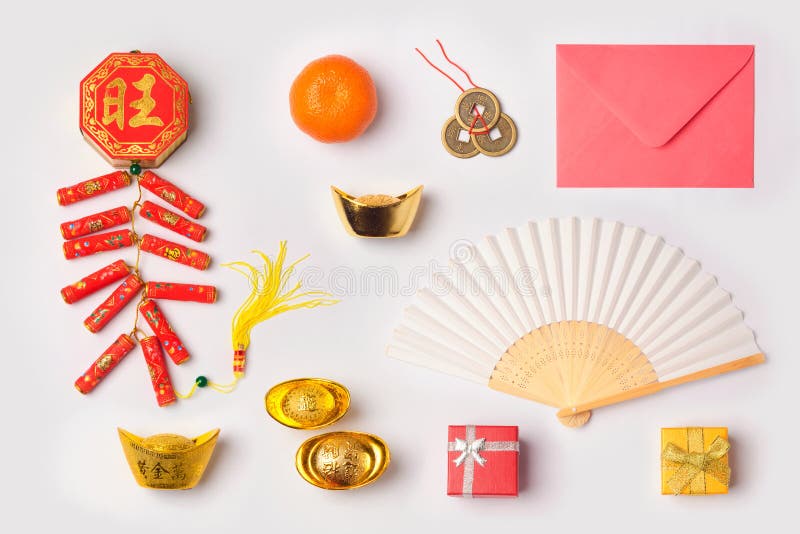 Chinees Nieuwjaarconcept met traditionele decoratie voor de Lente stock fotografie Chinees Nieuwjaarconcept met traditionele decoratie voor de Lente stock fotografie