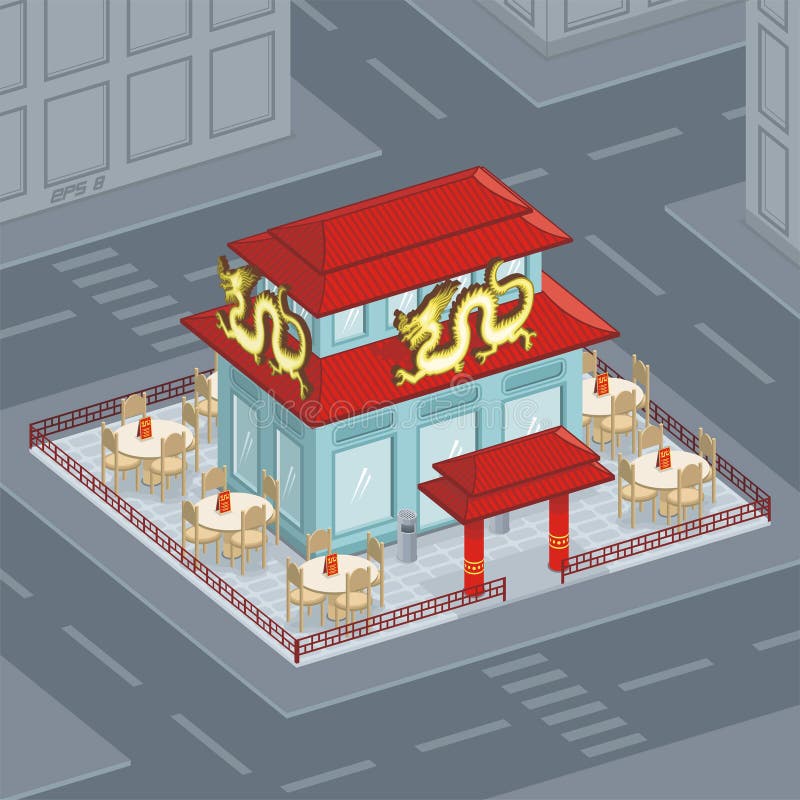 Chinees restaurant vector illustratie Chinees restaurant vector illustratie