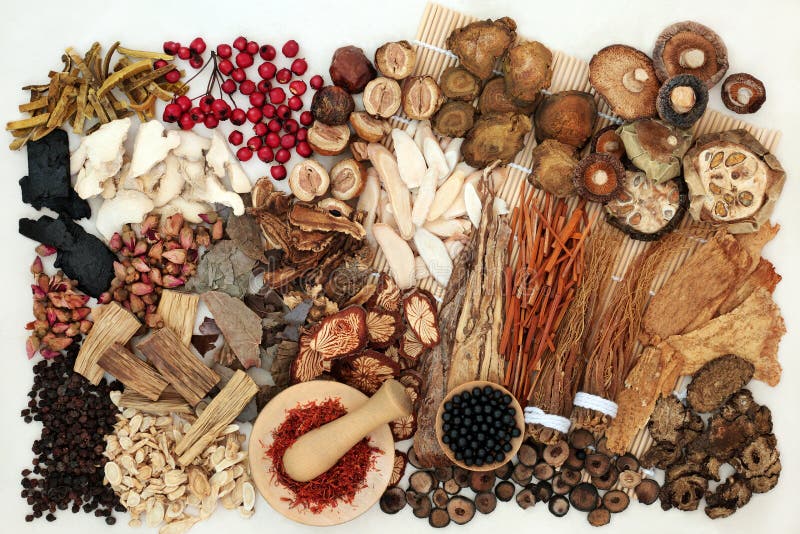 Chinese Alternative Herbal Medicine with Herbs and Spices