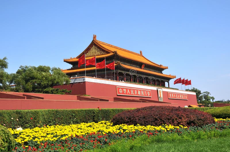 Chinese ancient building of TianAnMen gate