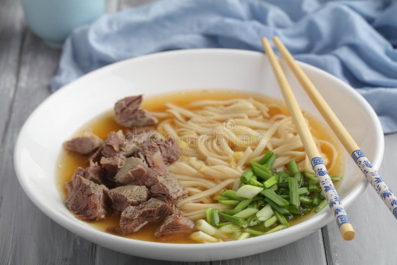 Chinese Beef Shank Noodle Soup Stock Image Image of noodle, vegetable