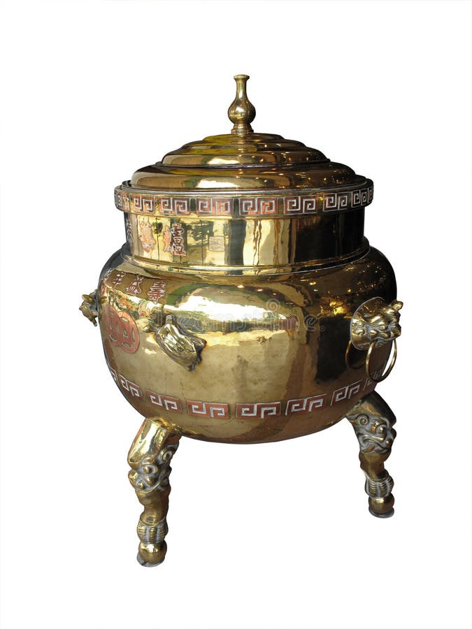 Chinese Brass And Copper Tea Urn Stock Image Image of chinese, copper