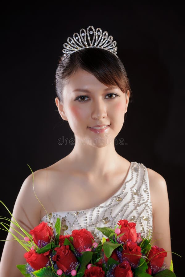 Chinese Bride with Wedding Dress Stock Photo Image of chinese