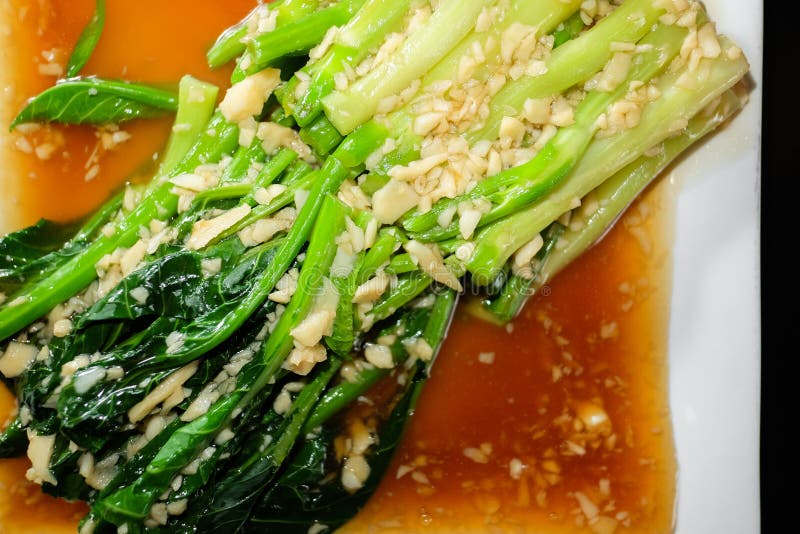Chinese Broccoli with Oyster Sauce Stock Photo Image of kale, stir