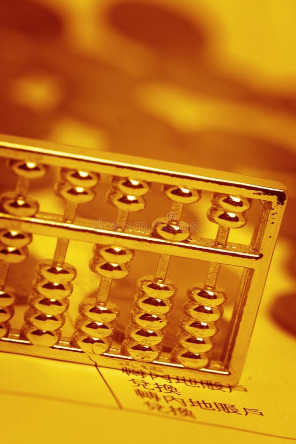 Chinese calculator and coin