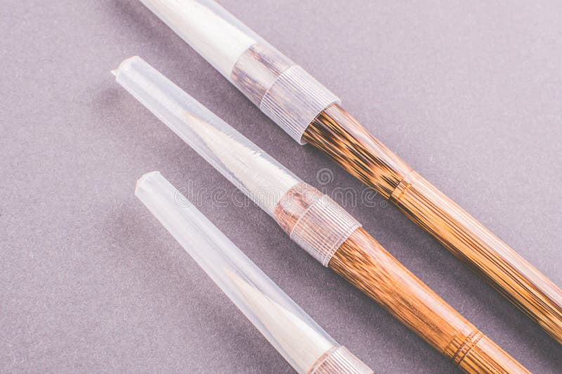 Chinese Calligraphy Brush for Traditional Writing Stock Photo Image