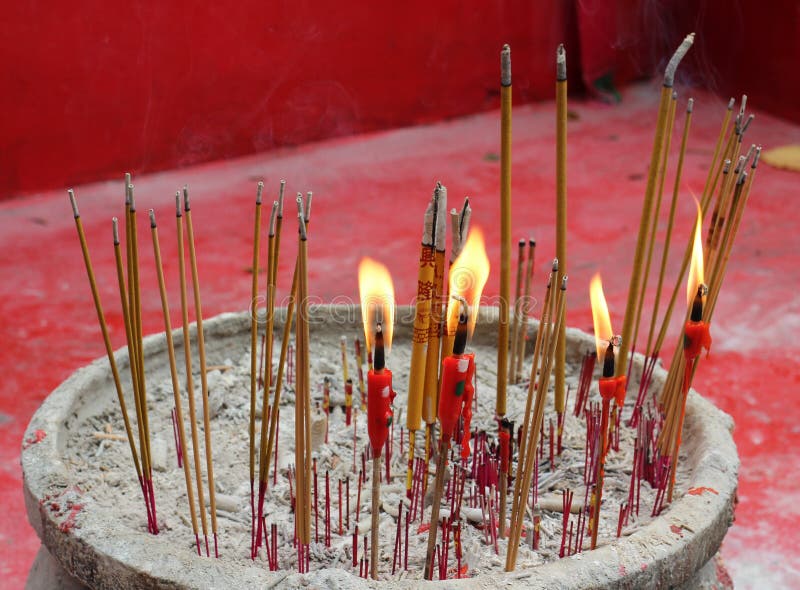 Chinese candles stock photo. Image of fire, smoke, temple 40137984