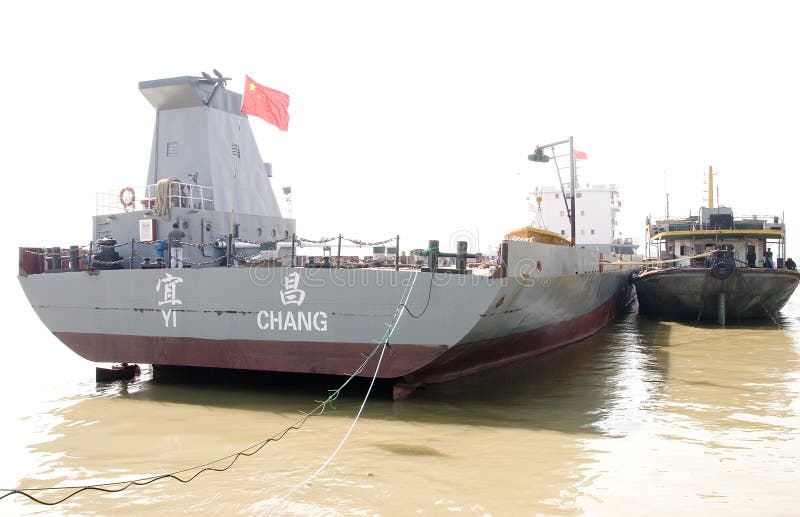 Chinese Cargo Ship in Yangtze Editorial Photography Image of port