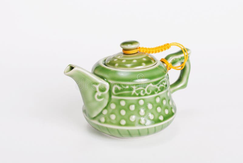Chinese Ceramic Green Teapot Stock Photo Image of single, equipment