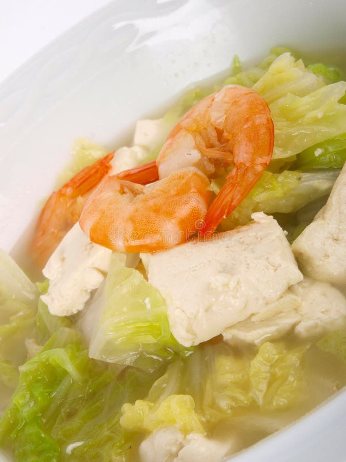 Chinese Chicken stock tofu soup