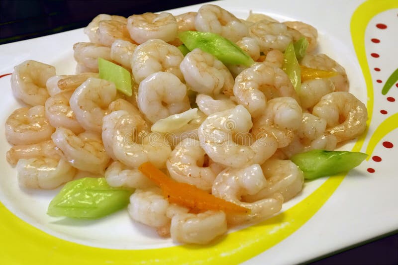 Chinese Classic Dish -- Fried Shrimp Stock Image - Image of delicious