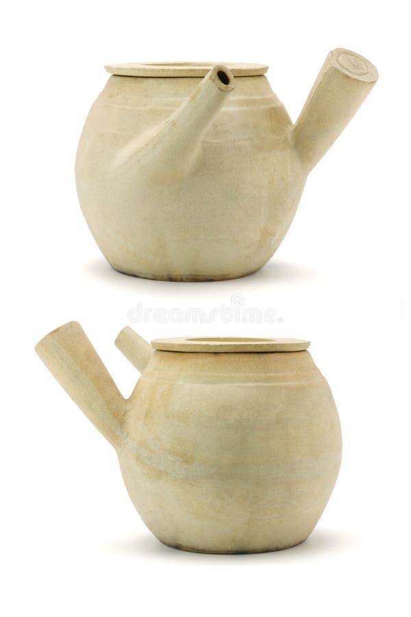 Chinese clay pot stock photo. Image of chinese, herb 12555618