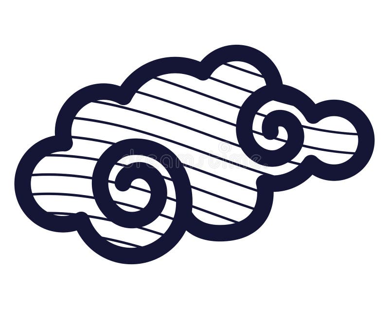 Chinese cloud illustration stock vector. Illustration of weather