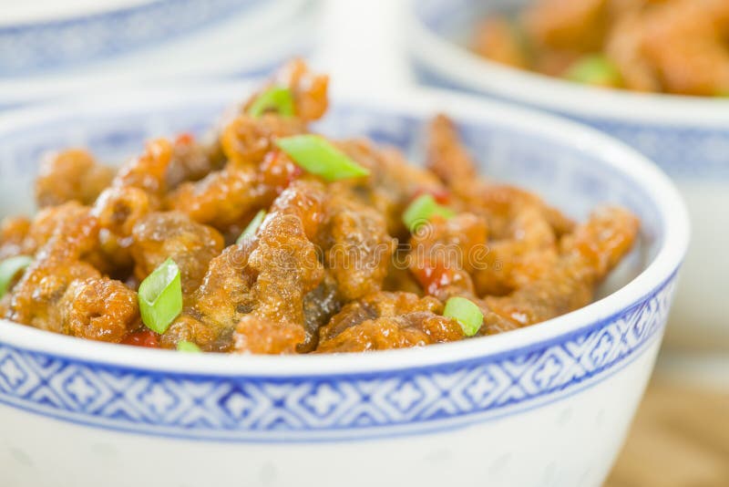 Chinese Crispy Beef stock photo. Image of food, battered 64068040