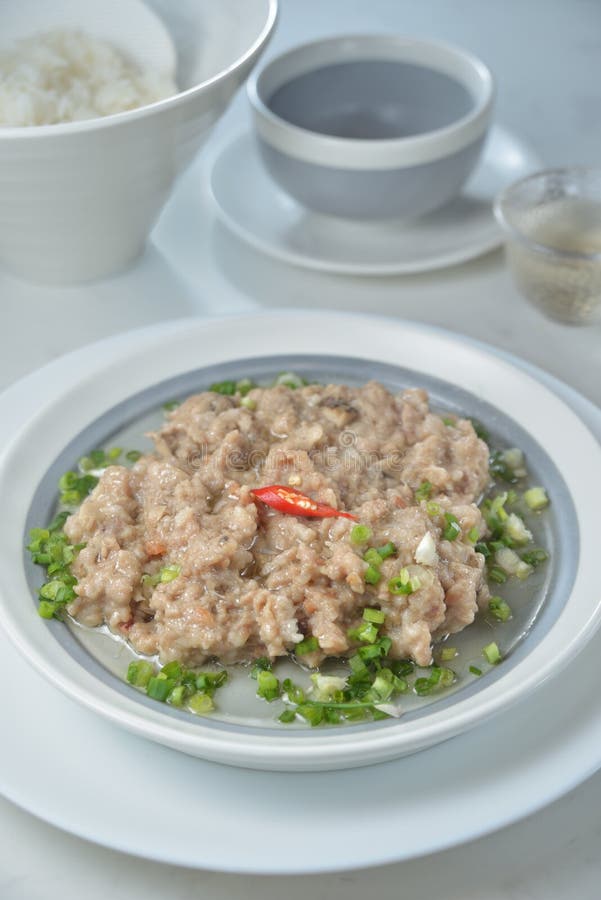 Minced pork stock photo. Image of style, chilly, lemon - 169723376