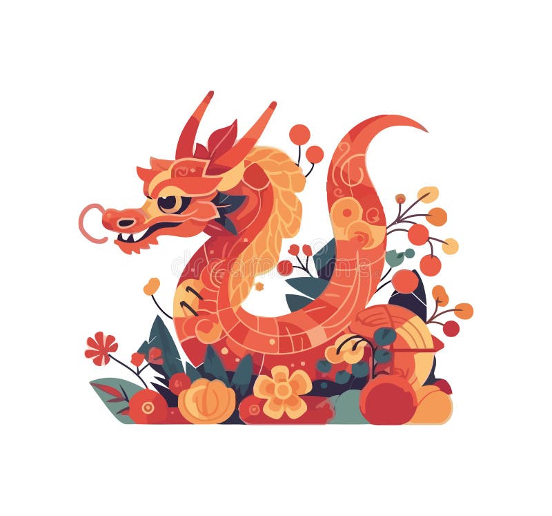 Chinese culture dragon royalty free illustration