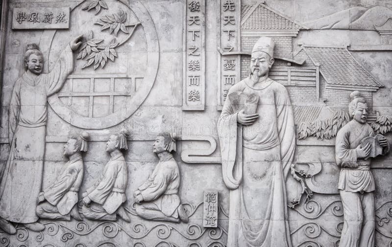 Chinese de Steenmuurschildering van Wuzhongchina royalty-vrije stock fotografie Chinese de Steenmuurschildering van Wuzhongchina royalty-vrije stock fotografie