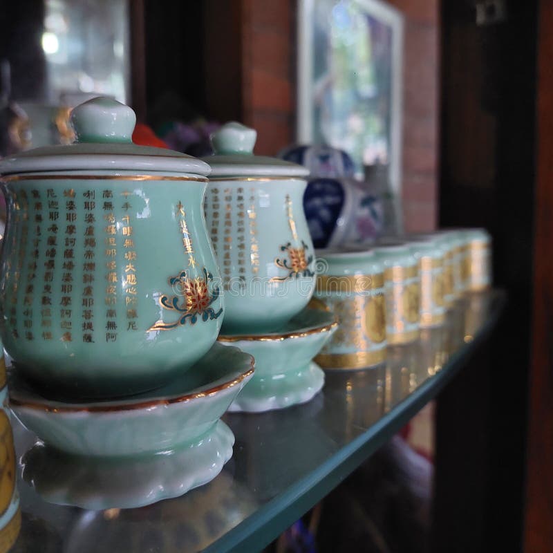 Chinese Decorative Cup for Drinking Tea during Chinese New Year Celebration Stock Image Image