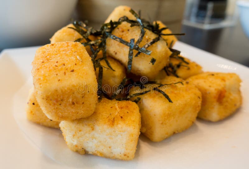 Chinese Deep Fried Tofu Seaweed Stock Image - Image of tofu, japanese
