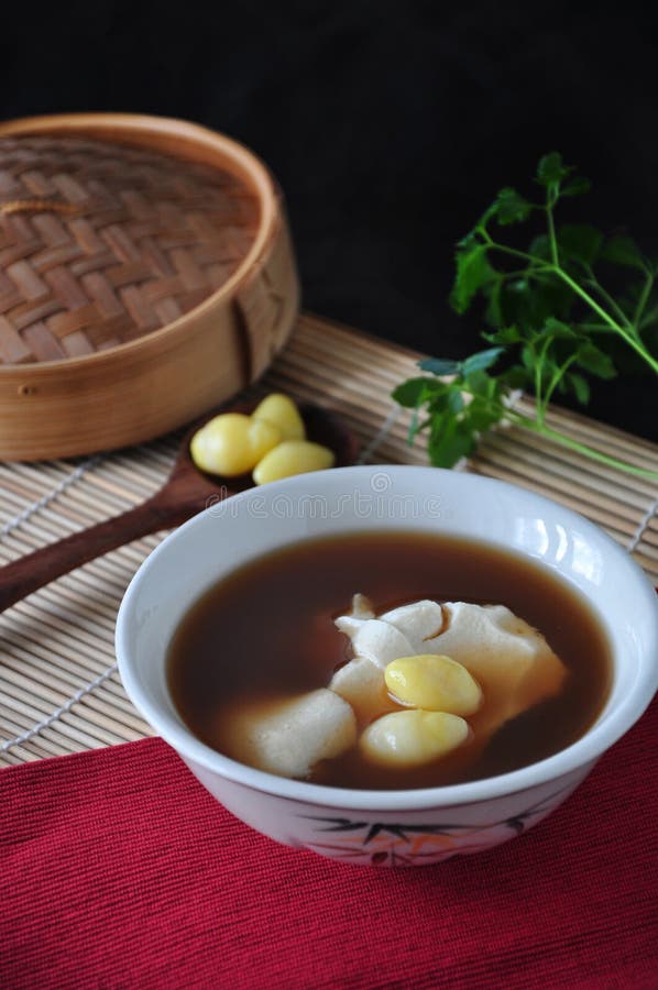 Chinese Dessert Ginger Soup with Tofu Stock Photo - Image of culture ...