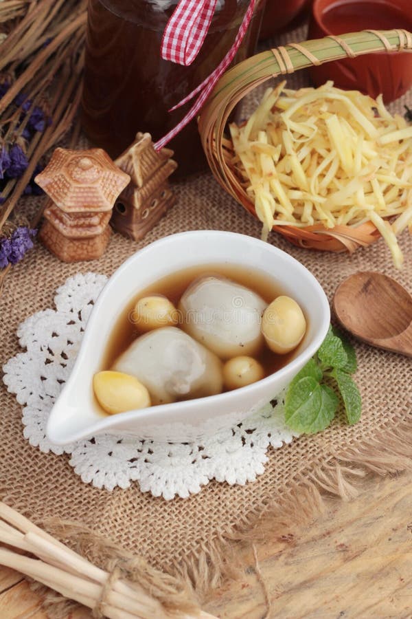 Chinese Dessert Glutinous Rice Balls Ginger Soup Stock Photos Free