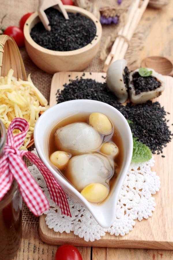 Chinese Dessert Glutinous Rice Balls Ginger Soup Stock Photos Free