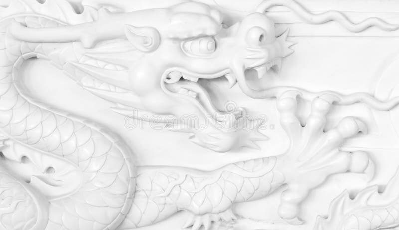 Chinese dragon carving