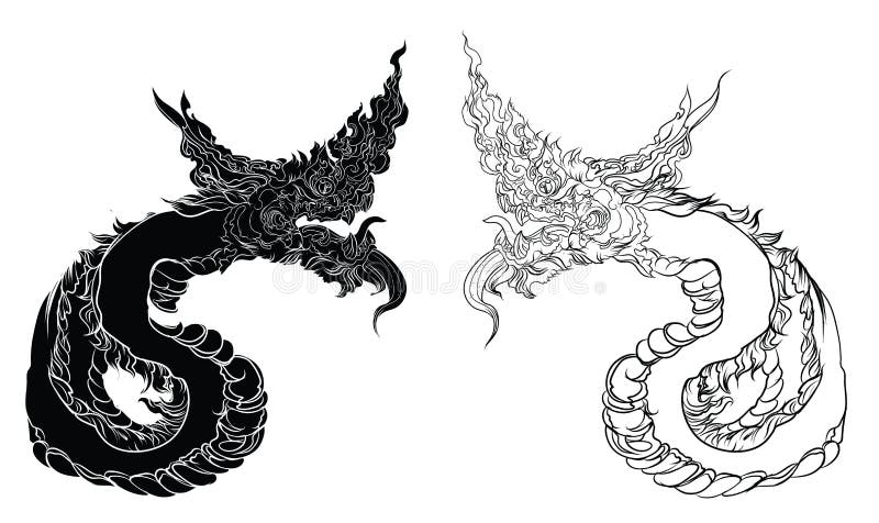 660 Thai Dragon Tattoo Illustrations RoyaltyFree Vector Graphics  Clip  Art  iStock