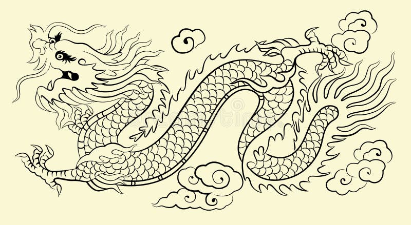 Chinese dragon stock illustration