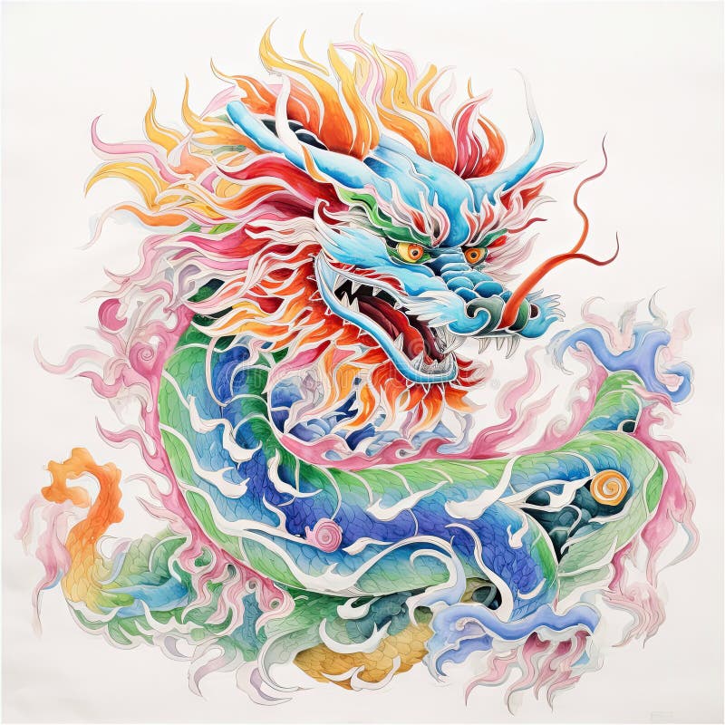 Chinese Dragon Illustration Stock Illustration - Illustration of zodiac ...