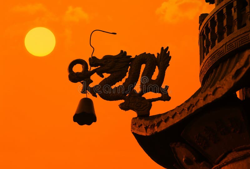 Chinese dragon roof stock image Chinese dragon roof stock image