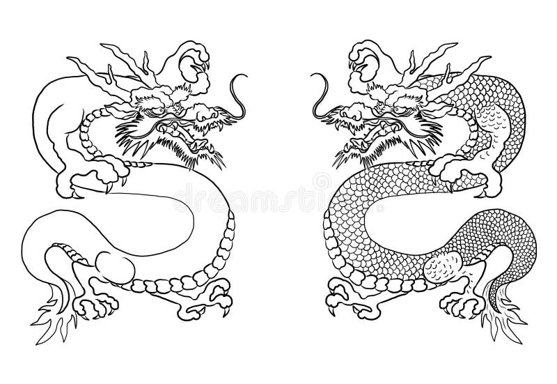 Chinese Dragon  Lucky Animal for Buddhism Stock Vector -  Illustration of floral, botany: 179089812
