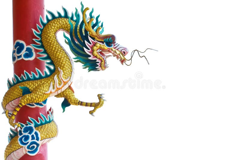 Chinese dragon on white backgrounds.