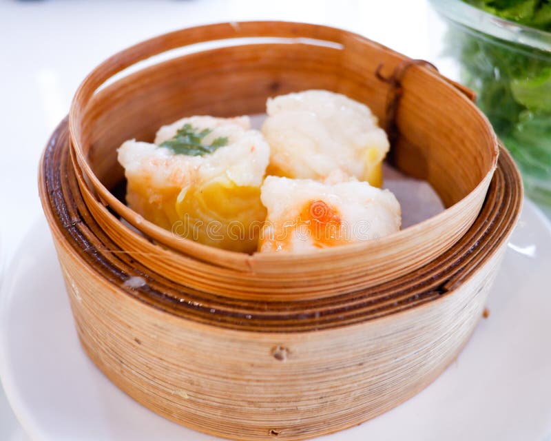 Chinese Dumpling in a Bamboo Steamer Box Stock Photo Image of steamed, food 183752458