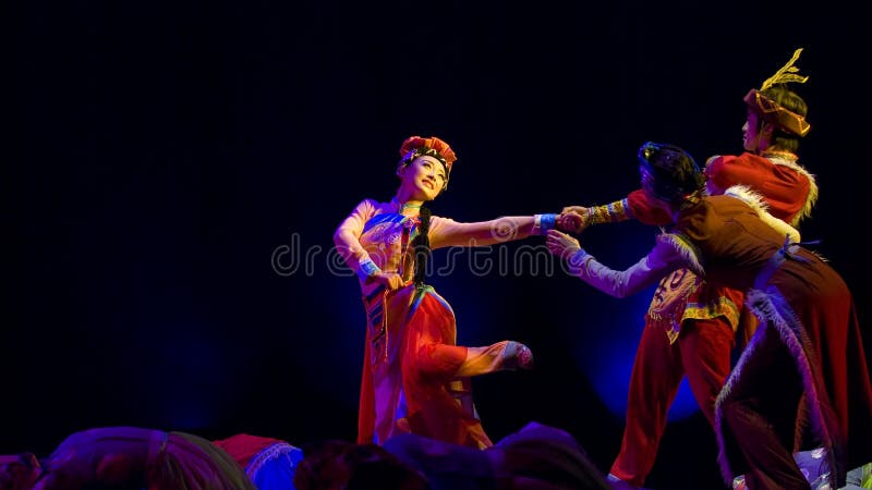 Chinese ethnic Dance Drame stock image