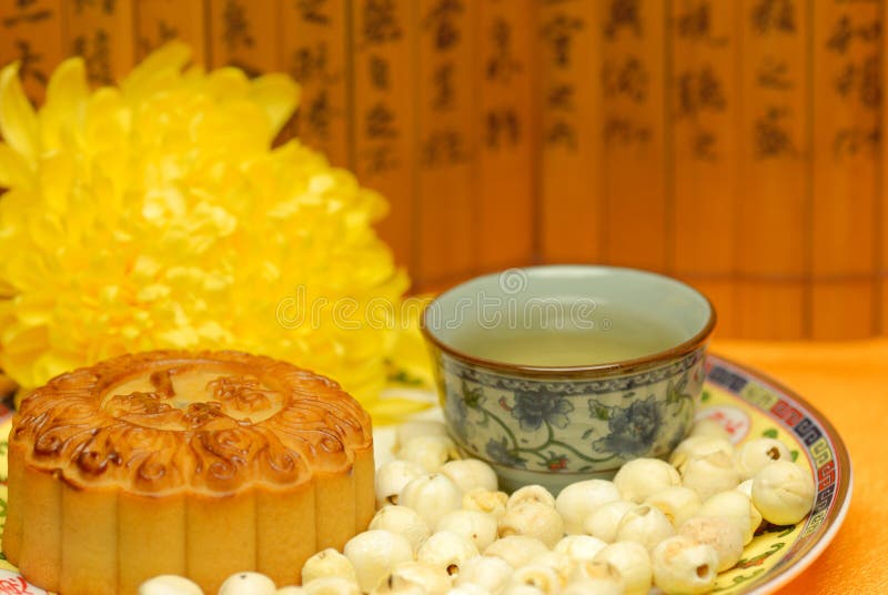 Chinese famous food--Moon cake stock images Chinese famous food--Moon cake stock images