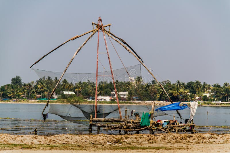 Chinese fish net in Kochi editorial image. Image of cochin 85275530