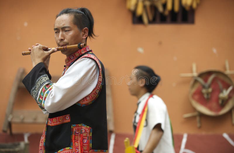 Chinese Flute Player stock photo Chinese Flute Player stock photo