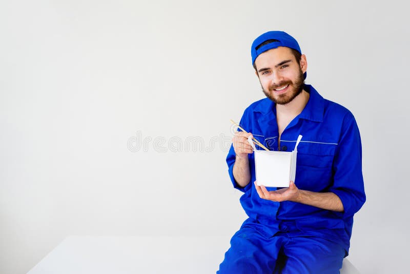Chinese food delivery royalty free stock image