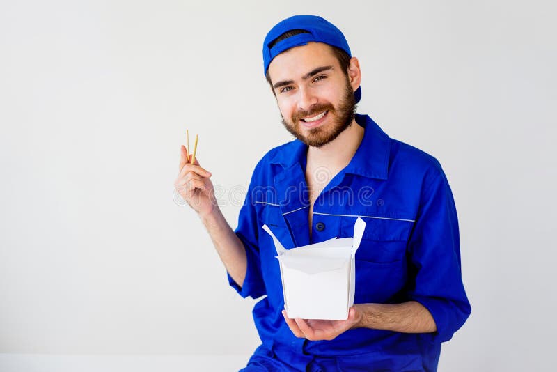 Chinese food delivery royalty free stock photography