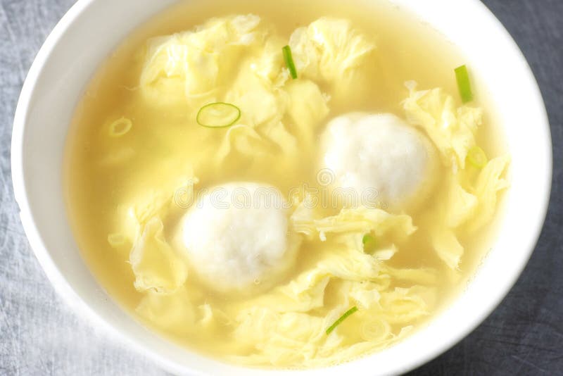 Chinese Food, Fish Ball Soup with Egg Stock Image Image of food, soup