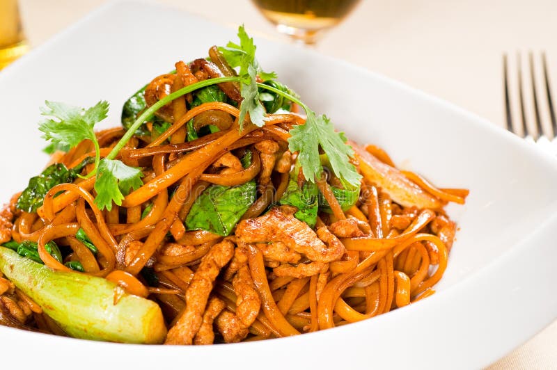 Chinese fried noodles stock photo. Image of noodles, dinner - 18948552