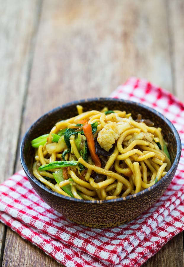 Chinese fried noodles stock image. Image of china, away 56567637