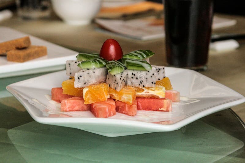 Chinese Fruit Dessert Salad Stock Photo Image of holiday, asian 98454016