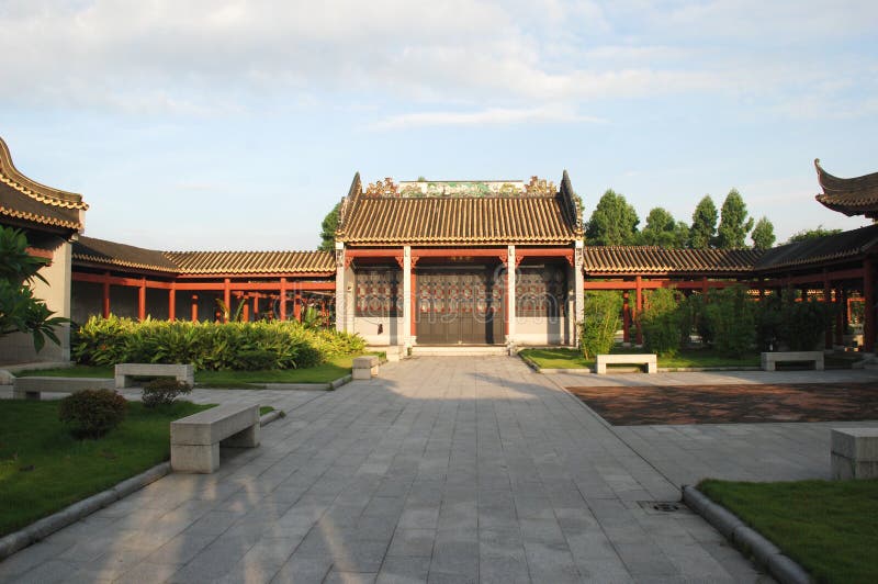 Chinese garden patio