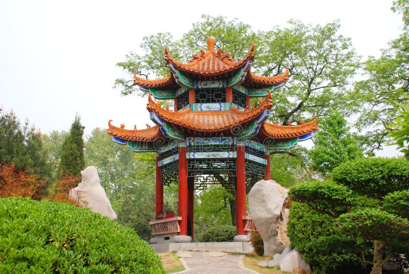 Chinese garden pavilion